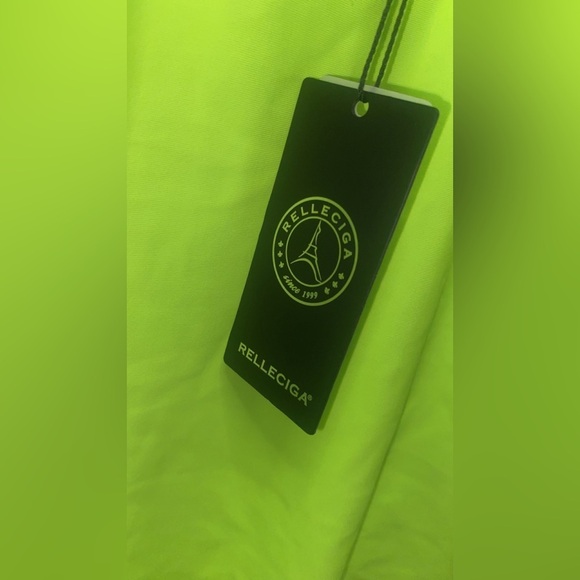 Relleciga One Piece Women’s Padded Spaghetti Strap Swimsuit Size S Neon Green - Picture 5 of 10